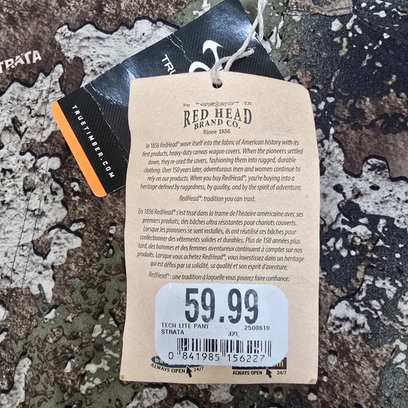 RedHead Tec-Lite Hunting Camo Pants Mens 3XL Brown Green TrueTimber Strata NEW - Picture 6 of 10